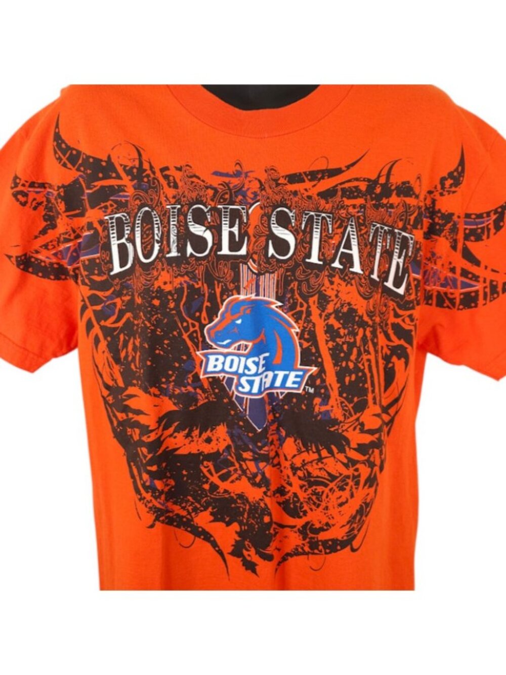 Vintage Boise State Broncos T Shirt Mens Size Large Orange 90s NCAA University